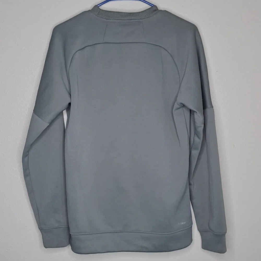 Adidas Men's Size Small Logo Pullover Gray Crewneck Long Sleeve Sweatshirt